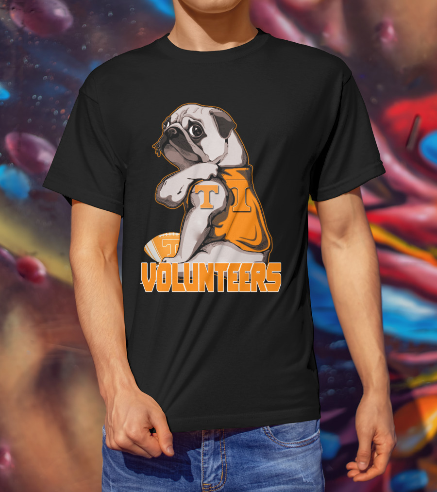 Pug T Volunteers Football T-Shirt