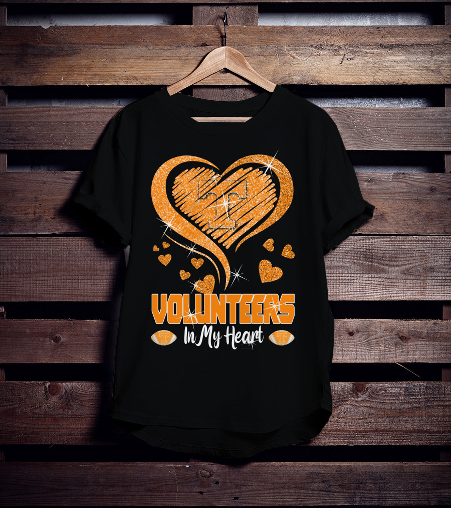 Tennessee Volunteers Orange Heart With T Logo In My Heart T-Shirt