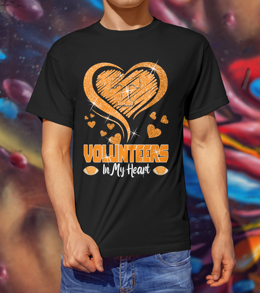 Tennessee Volunteers Orange Heart With T Logo In My Heart T-Shirt