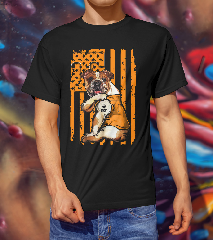 I ❤️ Mom Bulldog Tennessee Volunteers T-Shirt
