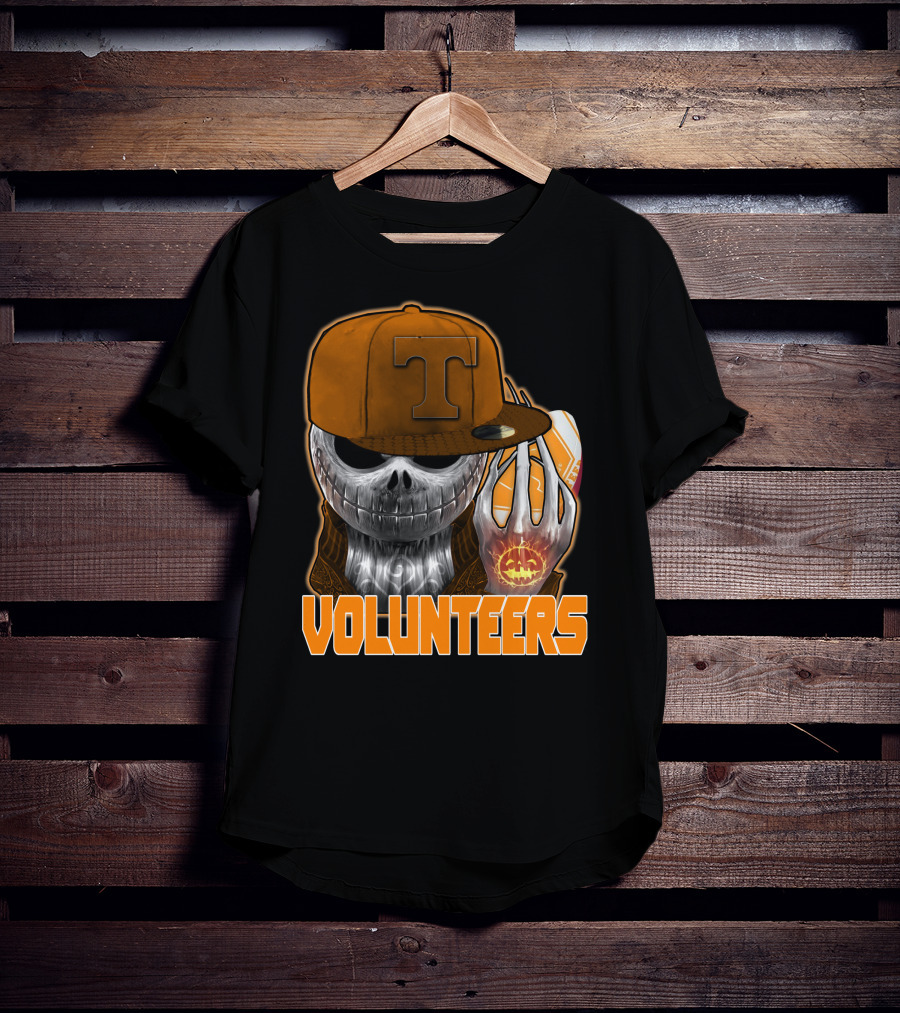 Jackskull Halloween Tennessee Volunteers Football T-Shirt