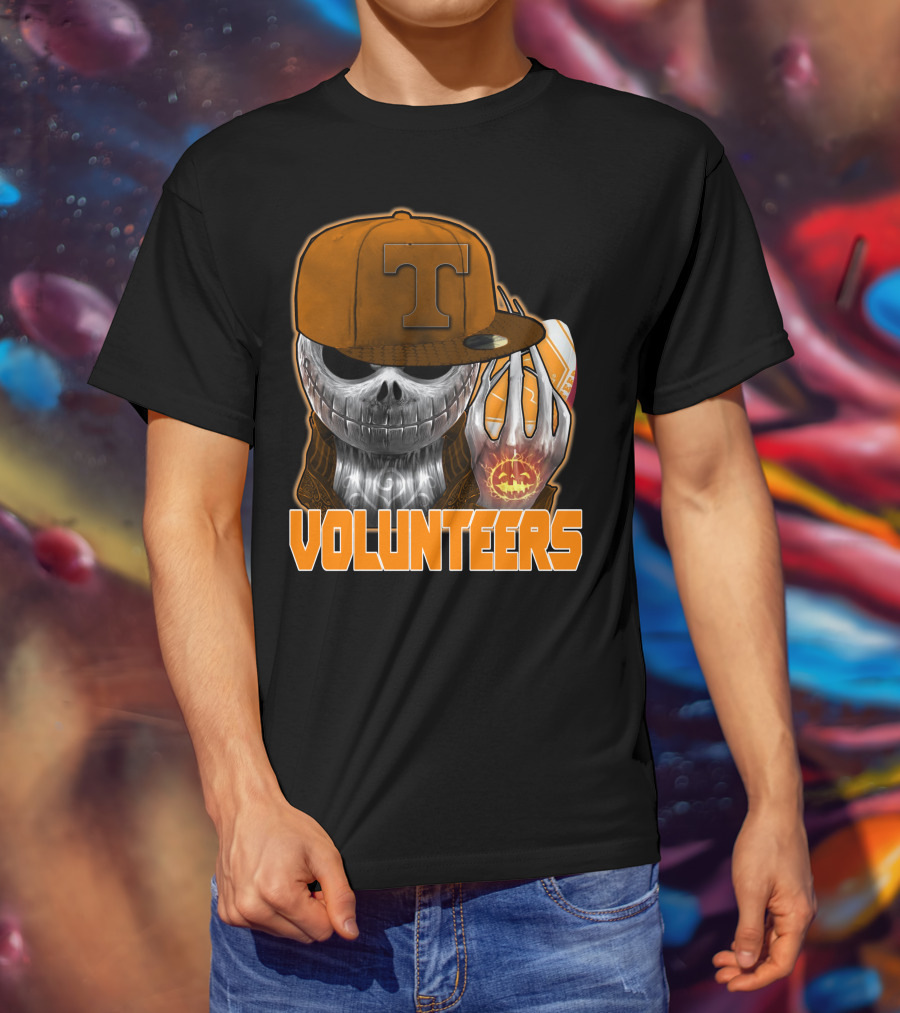Jackskull Halloween Tennessee Volunteers Football T-Shirt