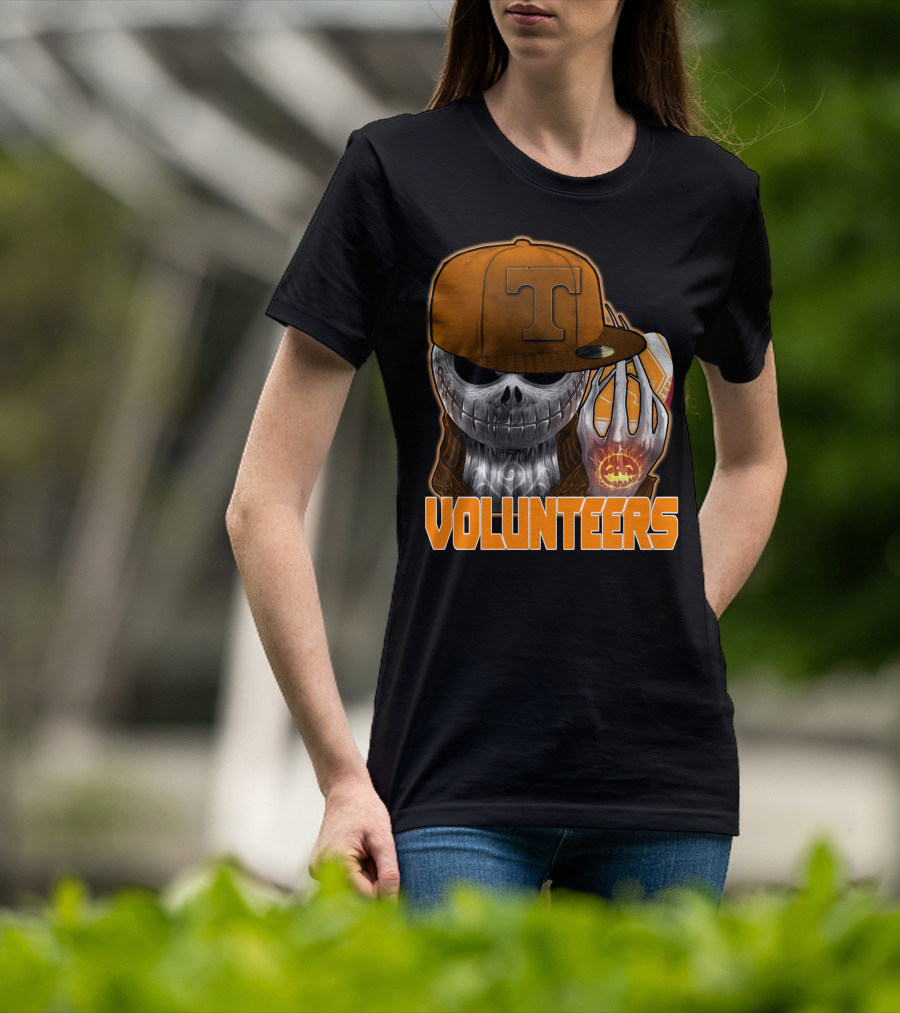 Jackskull Halloween Tennessee Volunteers Football T-Shirt