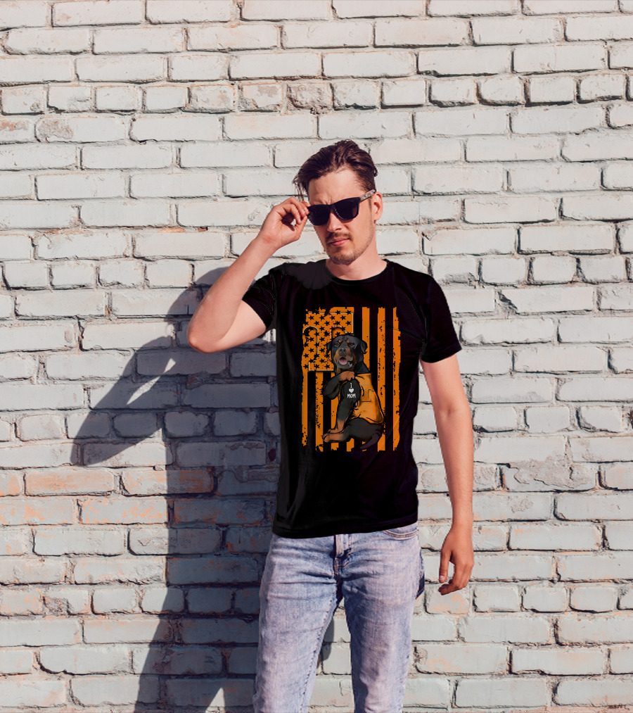 Rottweiler I Love Mom Tennessee Volunteers T-Shirt