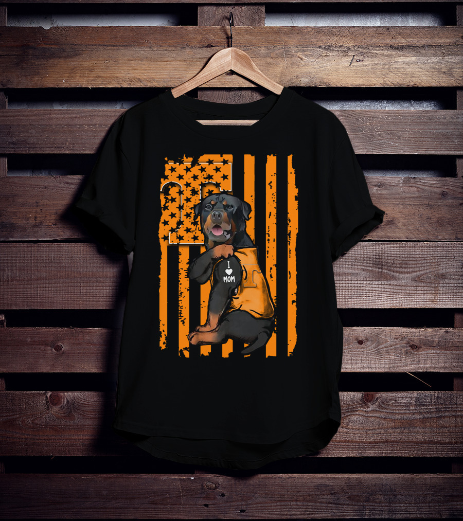 Rottweiler I Love Mom Tennessee Volunteers T-Shirt
