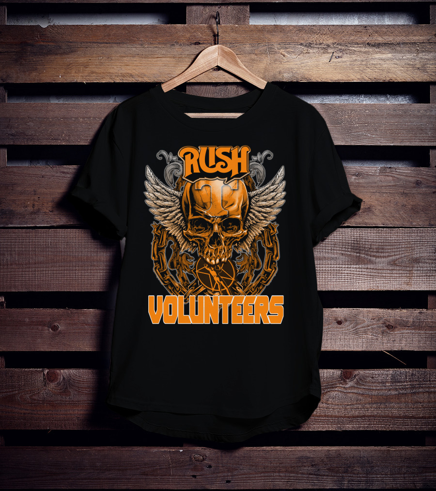 Rush Tennessee Volunteers Skull Wings T-Shirt