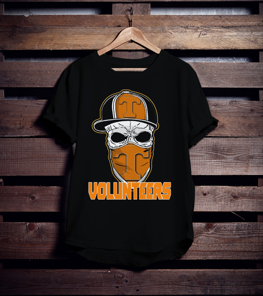 Skull With Hat Tennessee Volunteers Logo Bandana T-Shirt
