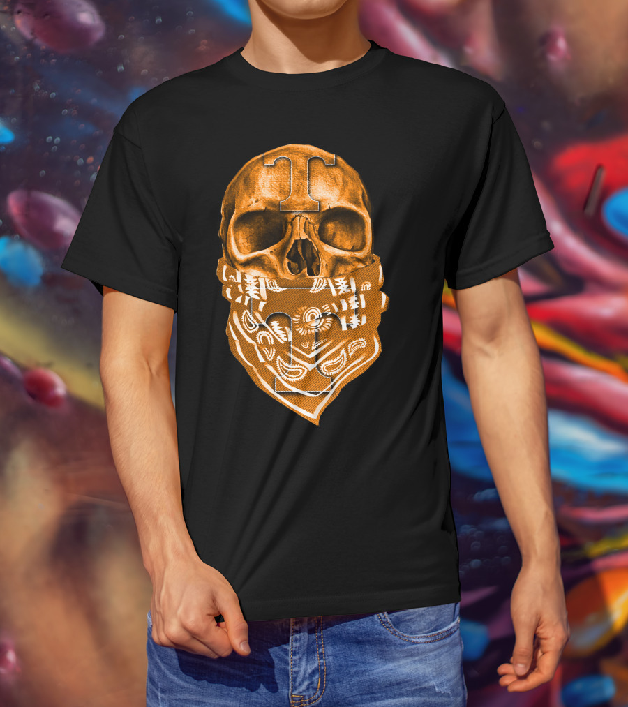 Tennessee Volunteers Skull Bandana T-Shirt