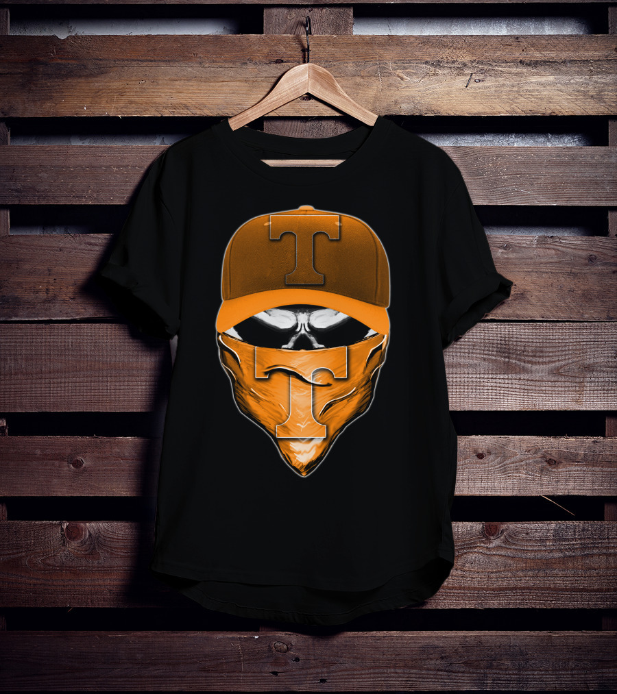 Tennessee Volunteers Skull T Mask Cap T-Shirt