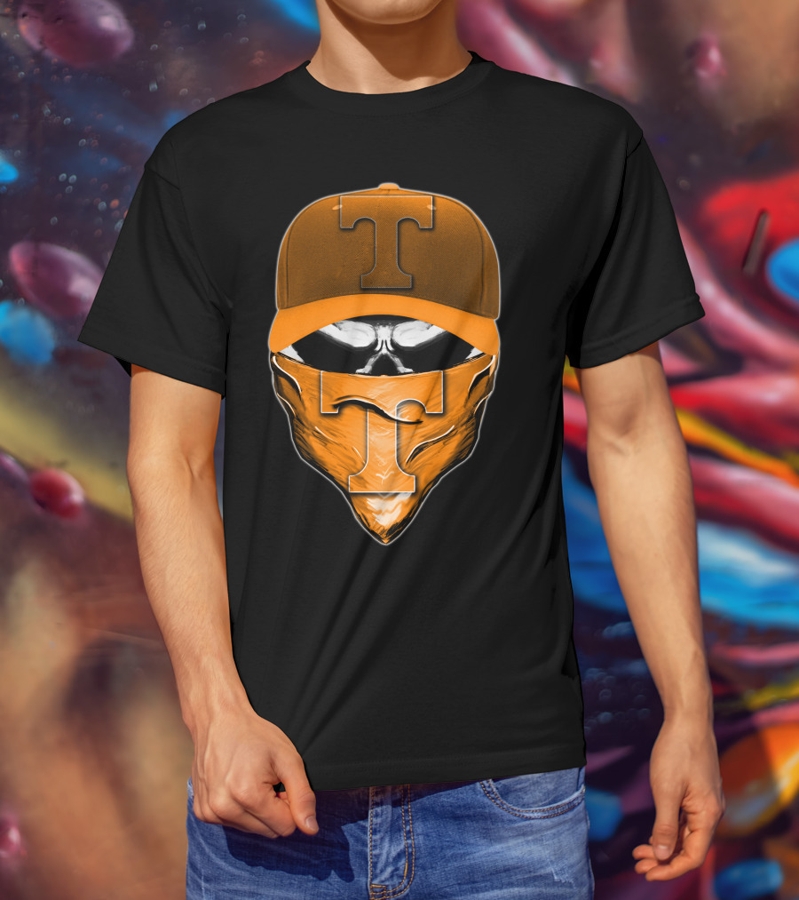 Tennessee Volunteers Skull T Mask Cap T-Shirt