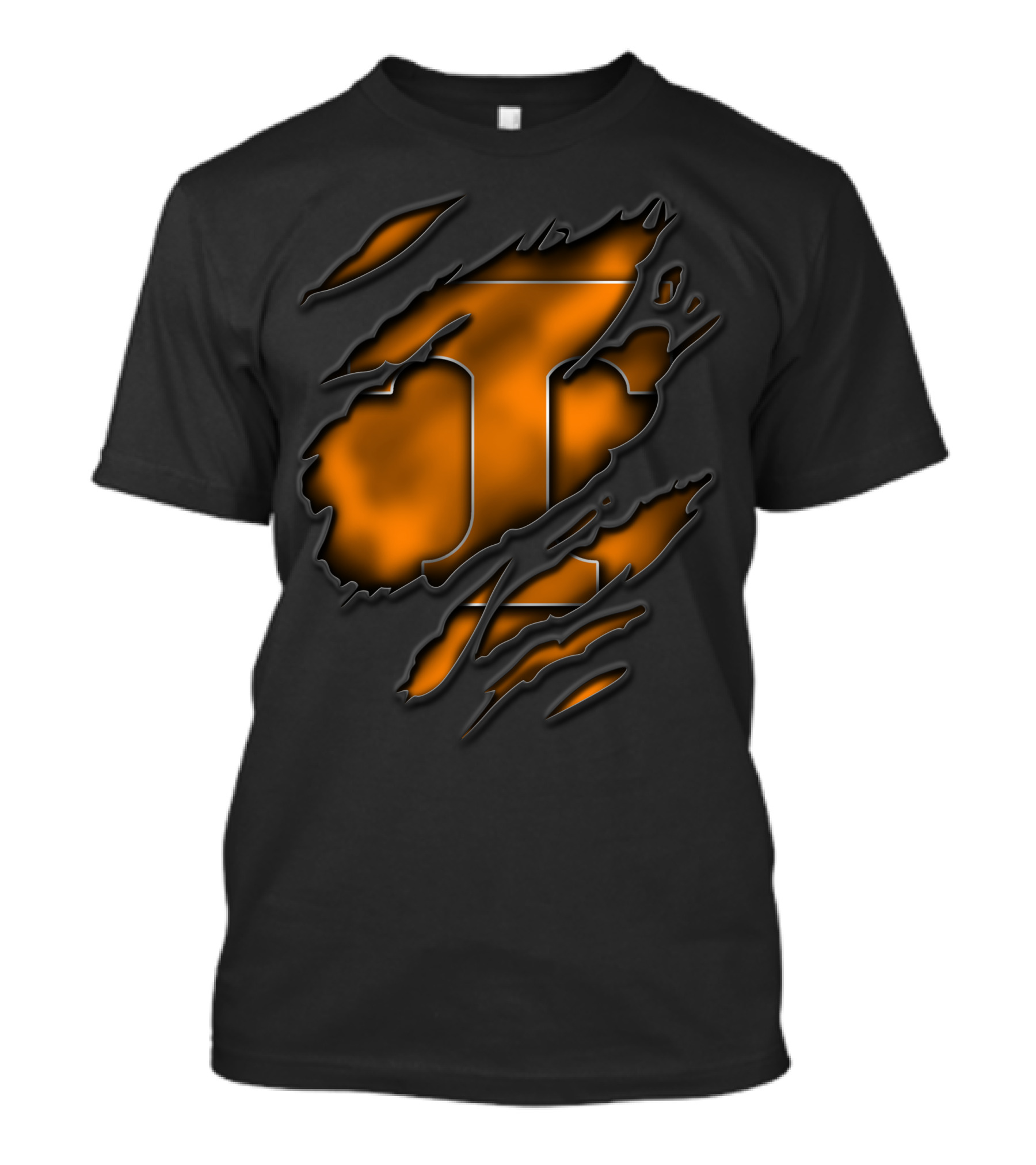 Torn Tennessee Volunteers Logo Claw Marks T-Shirt