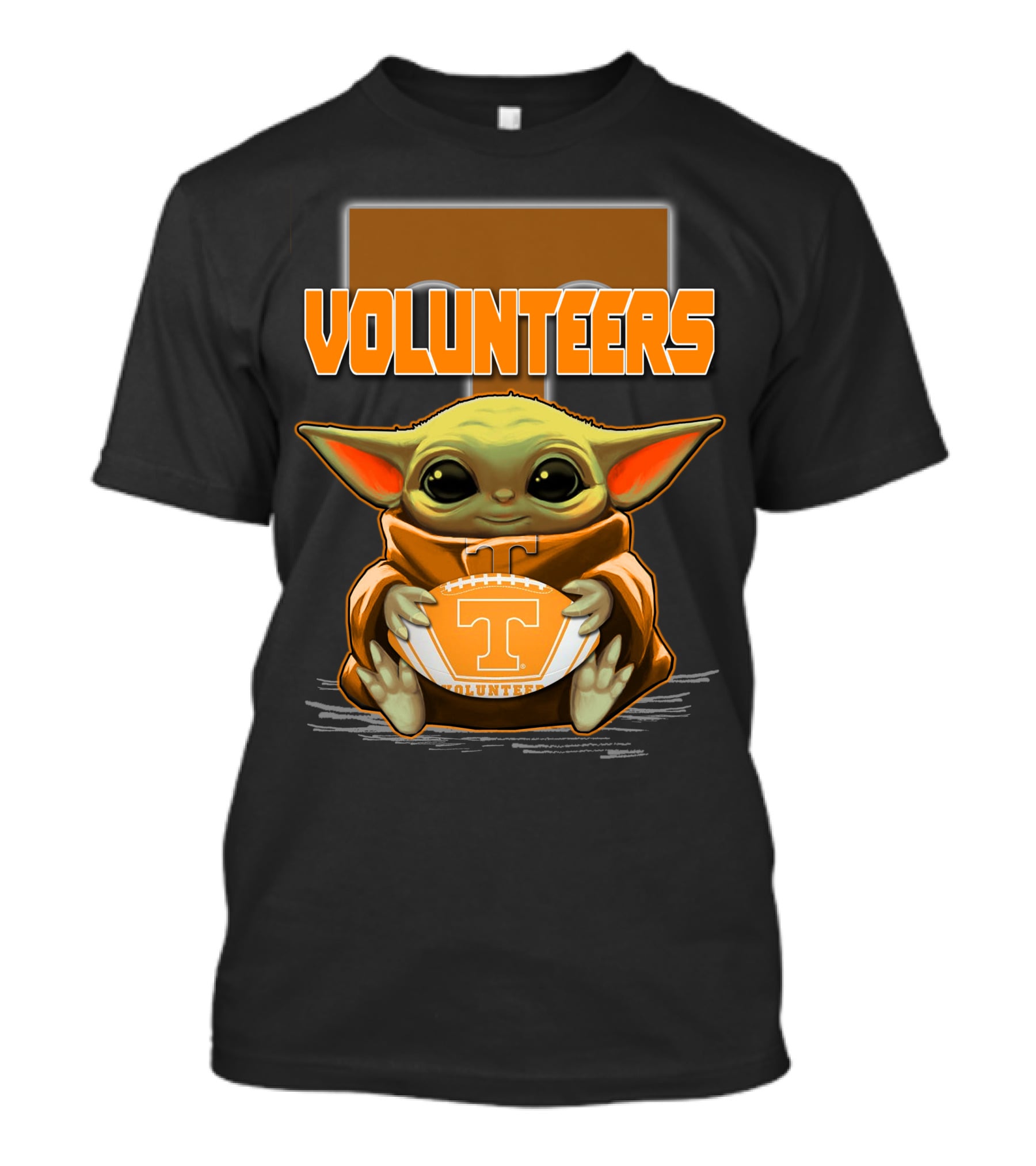 Baby Yoda Tennessee Volunteers Football T-Shirt
