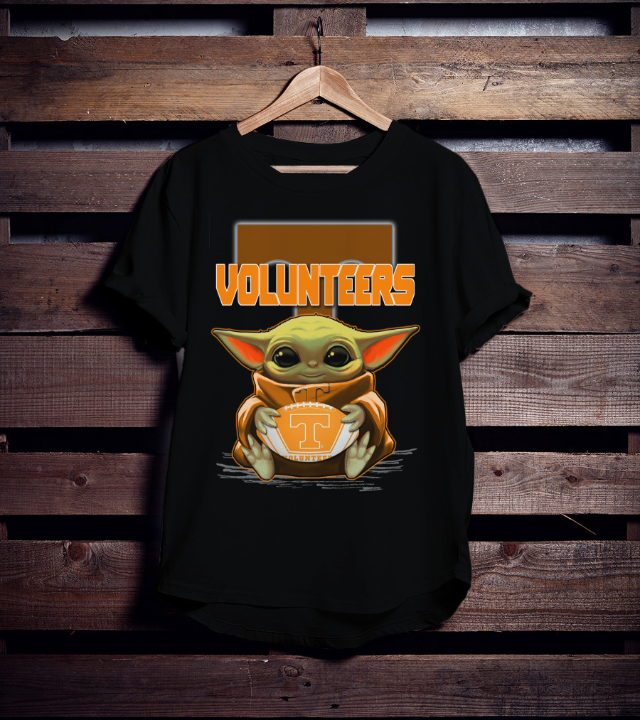 Baby Yoda Tennessee Volunteers Football T-Shirt