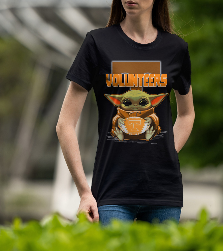 Baby Yoda Tennessee Volunteers Football T-Shirt