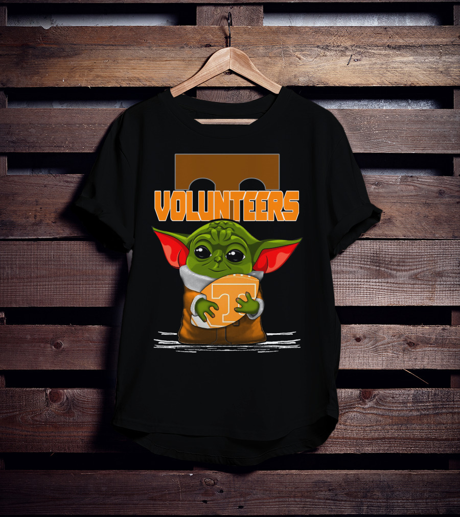 Volunteers Yoda Tennessee Fan Football T-Shirt