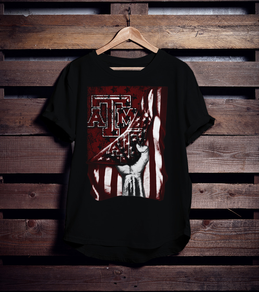 Texas A&M Aggies American Flag T-Shirt