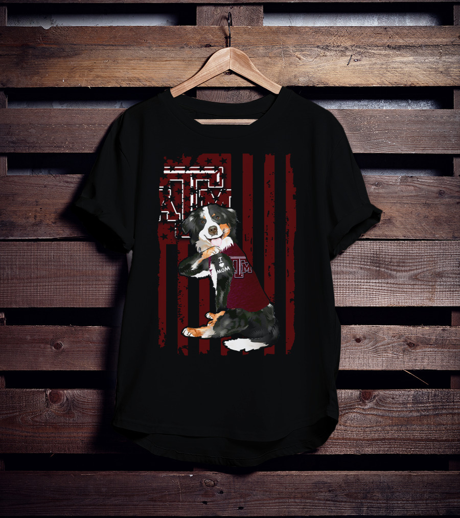 Border Collie I Mom Texas A&M Aggies T-Shirt
