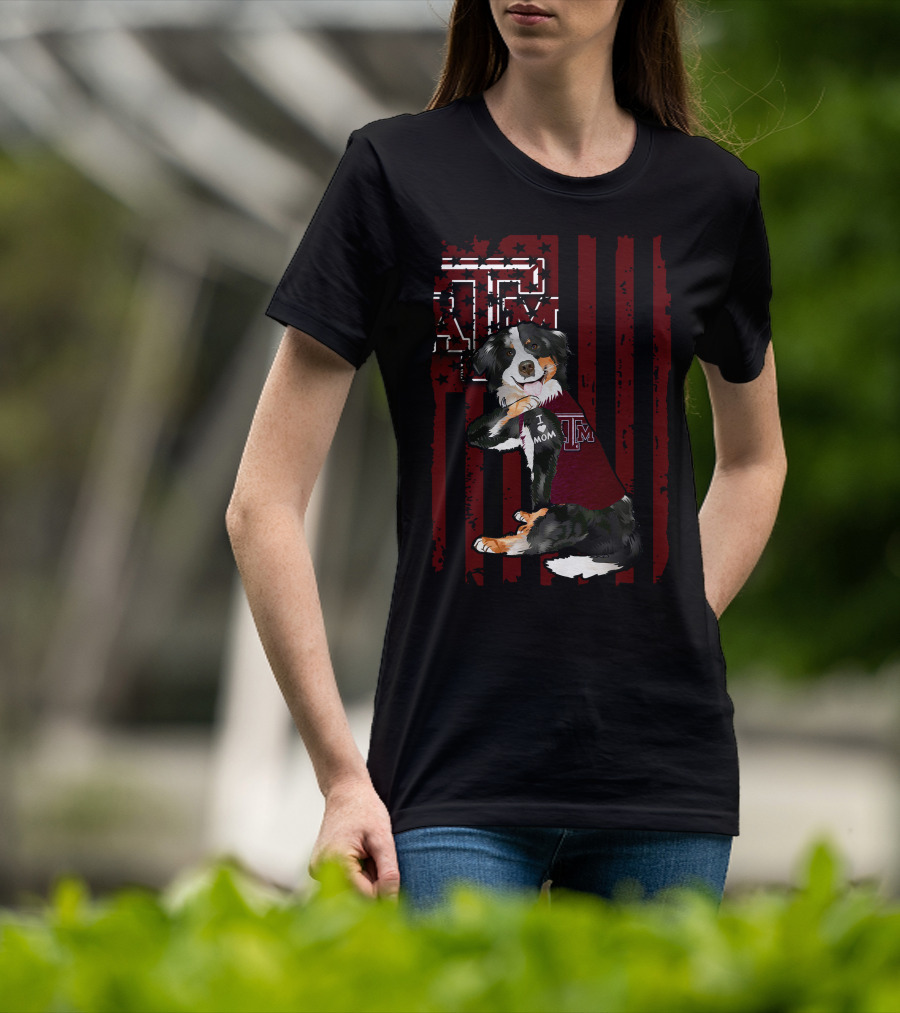 Border Collie I Mom Texas A&M Aggies T-Shirt