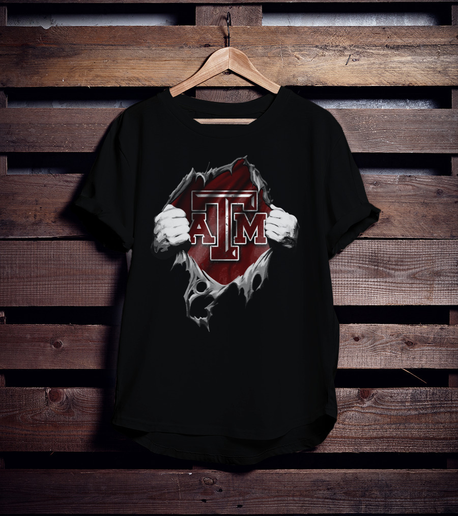 Torn Texas A&M Aggies Logo Ripped T-Shirt