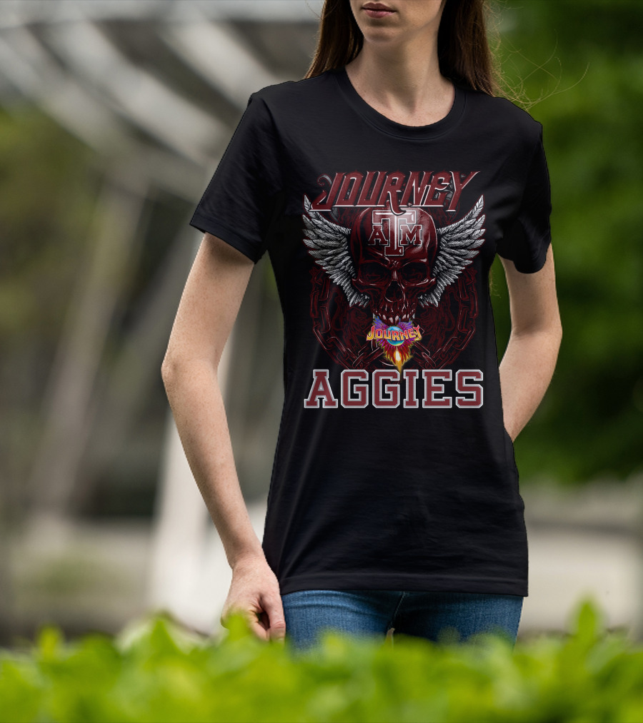 Journey Texas A&M Aggies Skull Wings T-Shirt