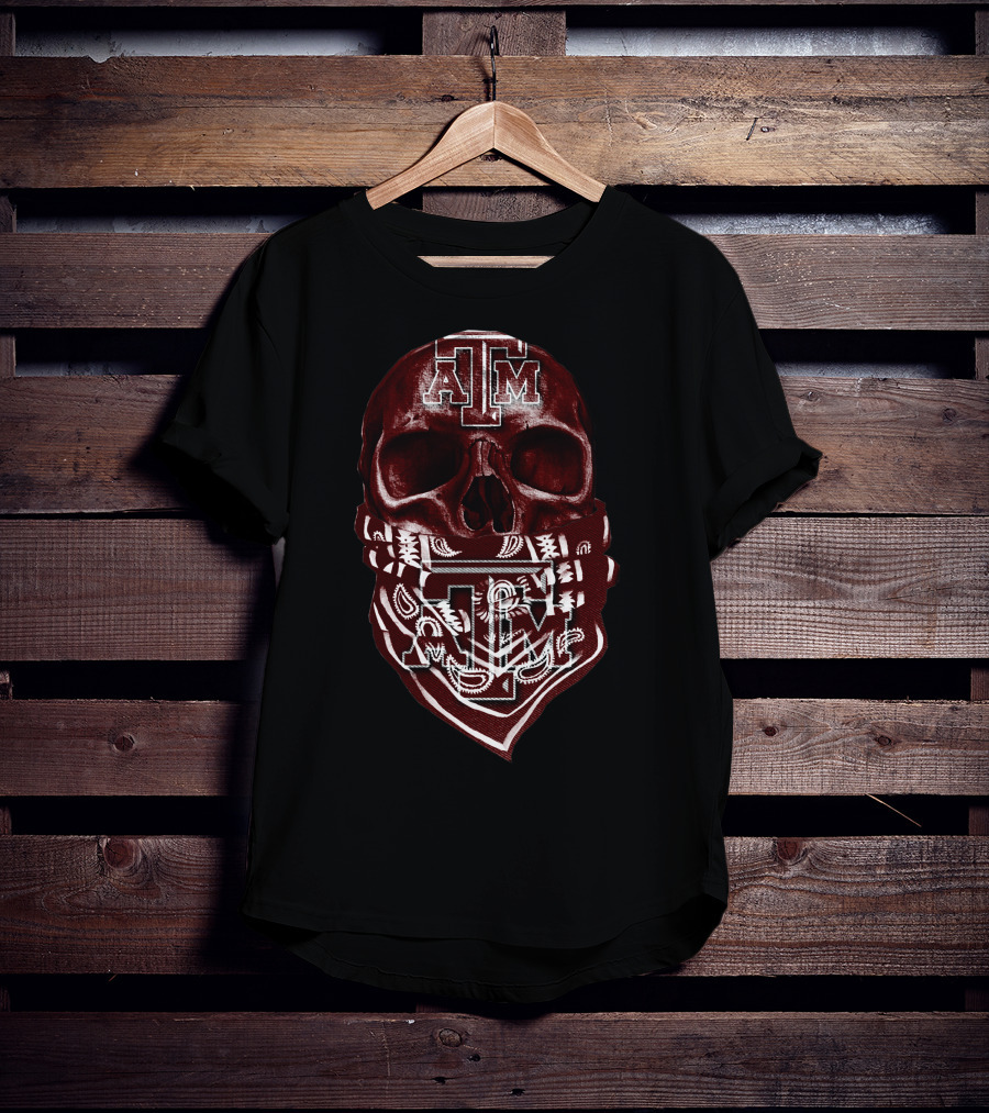 Texas A&M Aggies Skull Bandana T-Shirt