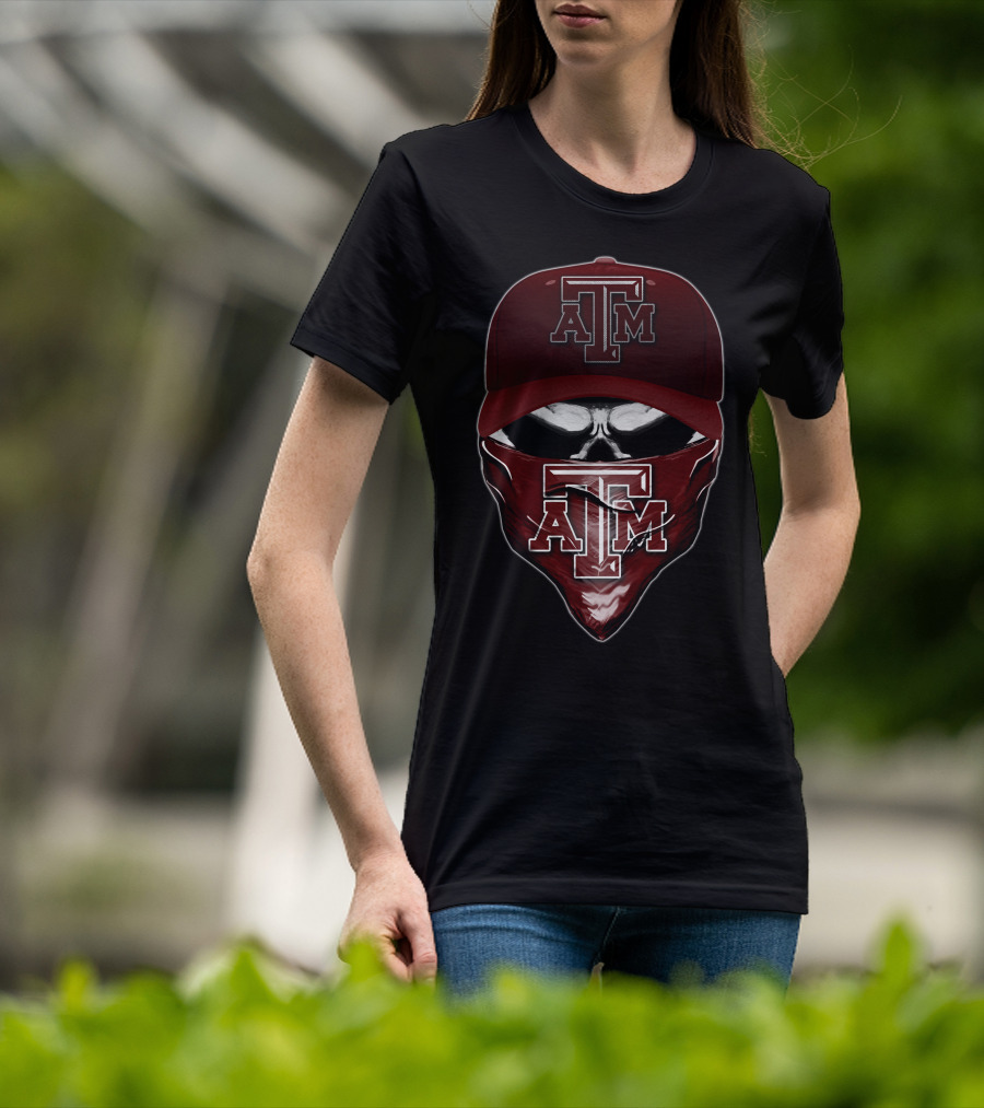 Texas A&M Aggies Skull Bandana Cap T-Shirt