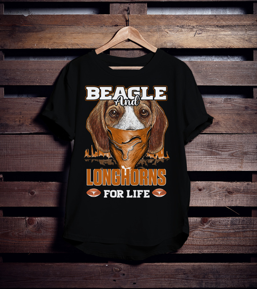 Beagle And Longhorns For Life Texas T-Shirt