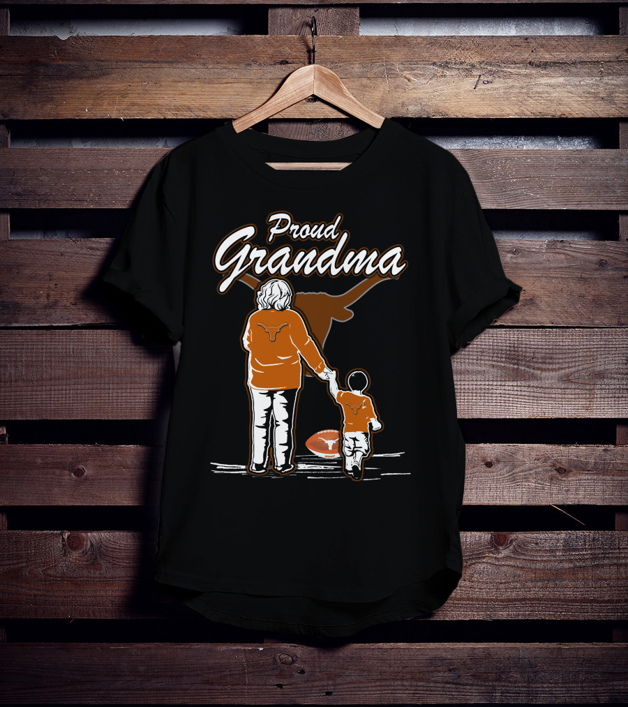 Proud Grandma Texas Longhorns Football Family T-Shirt