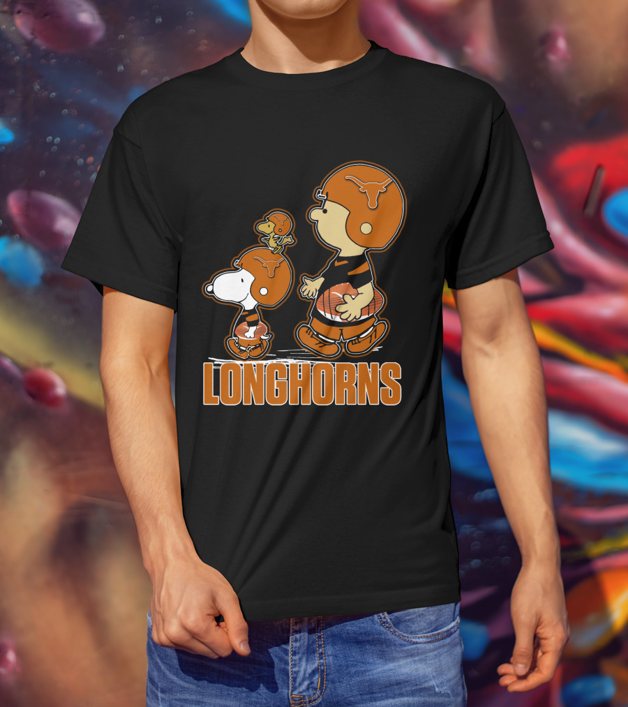 Texas Longhorns Snpfootball Peanuts Football Players T-Shirt