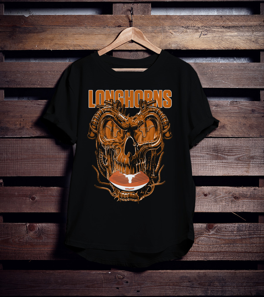 Longhorns Dragonskull Texas Football Fusion T-Shirt