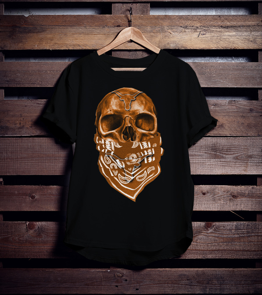 Skull Bandana Texas Longhorns T-Shirt