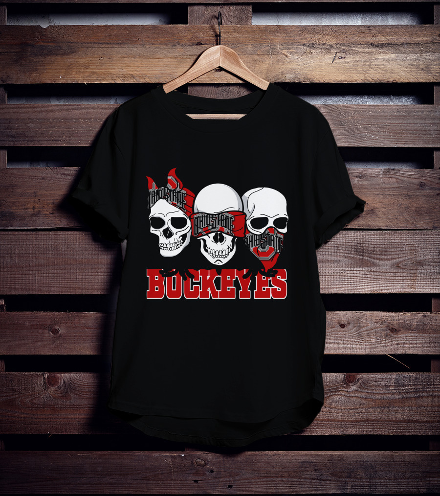 Ohio State Buckeyes Skull Trio T-Shirt