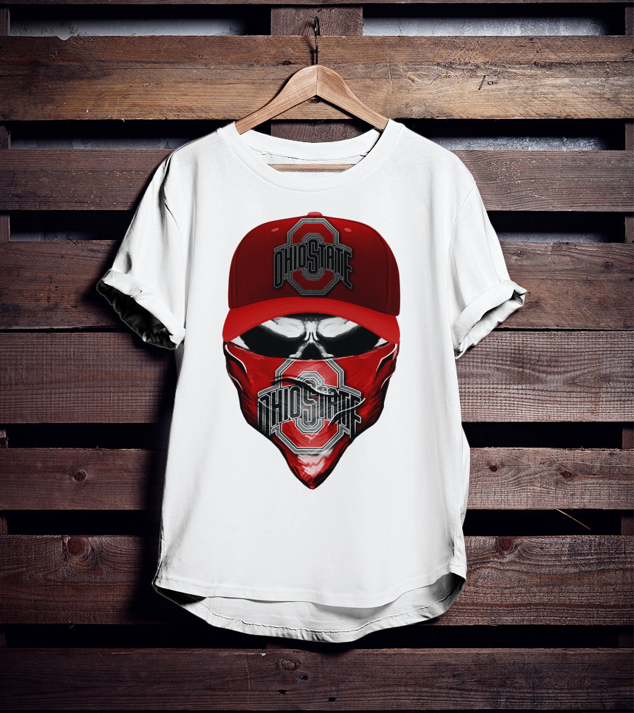 Ohio State Buckeyes Skull Bandana Hat T-Shirt