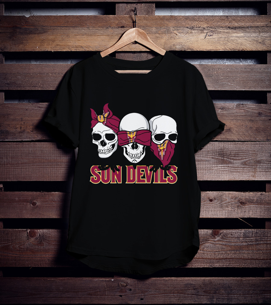 Sun Devils Skull Trio Bandana T-Shirt
