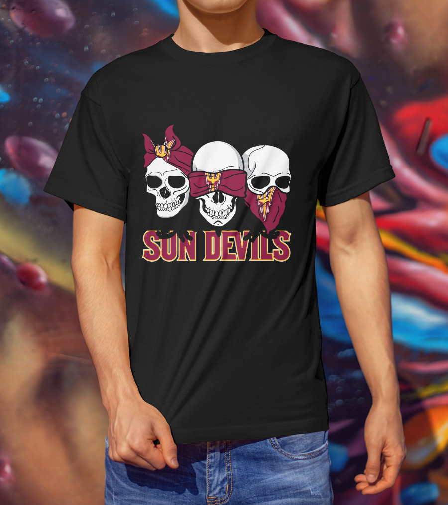 Sun Devils Skull Trio Bandana T-Shirt