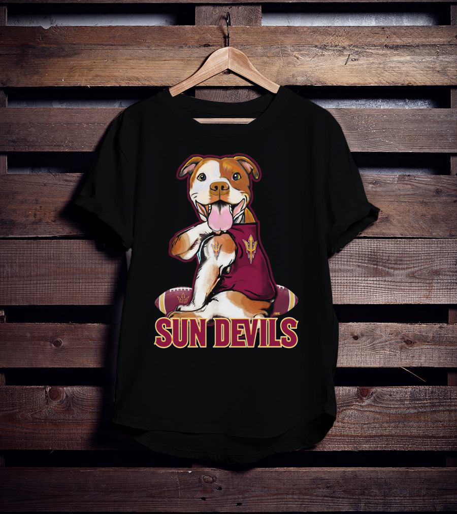 Pitbull Sun Devils Football Mascot T-Shirt