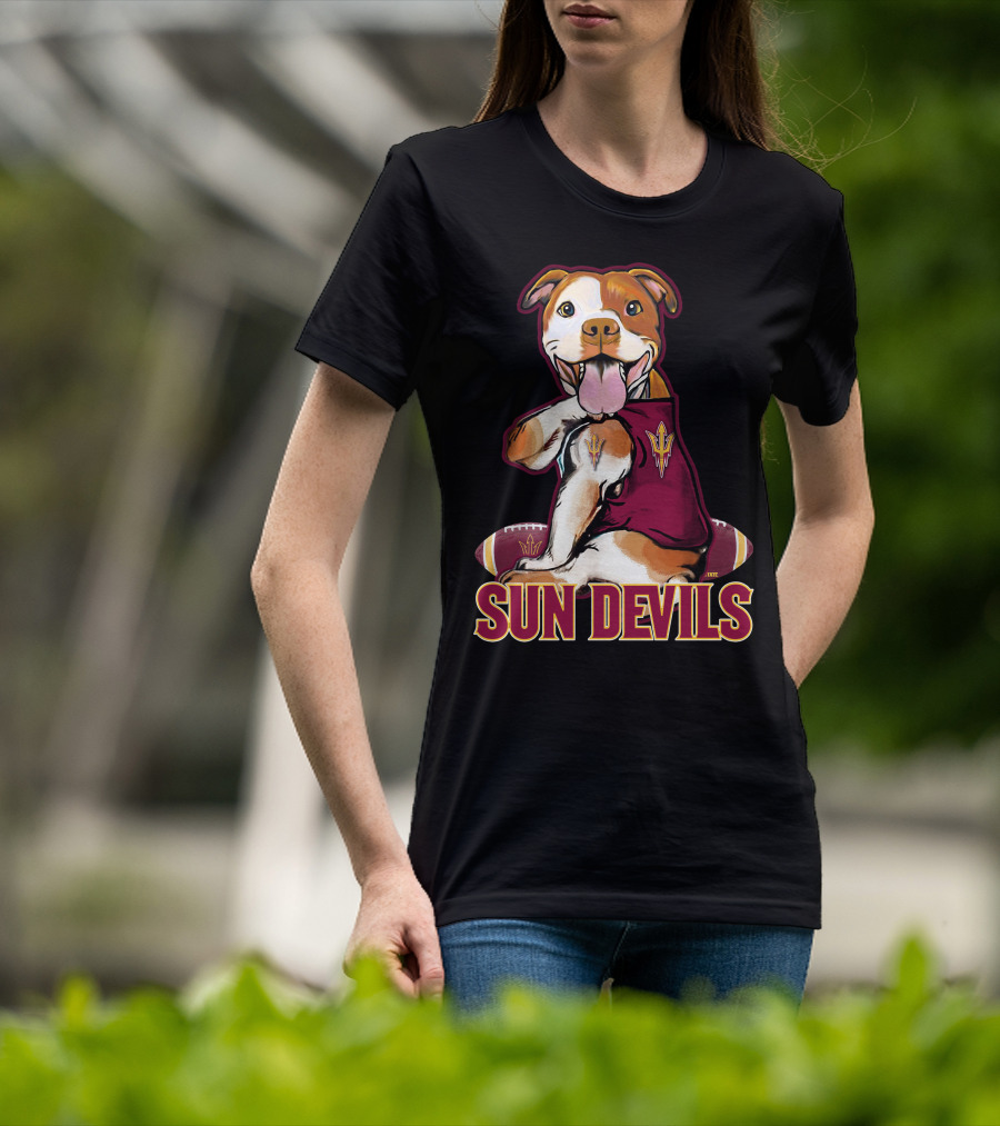 Pitbull Sun Devils Football Mascot T-Shirt