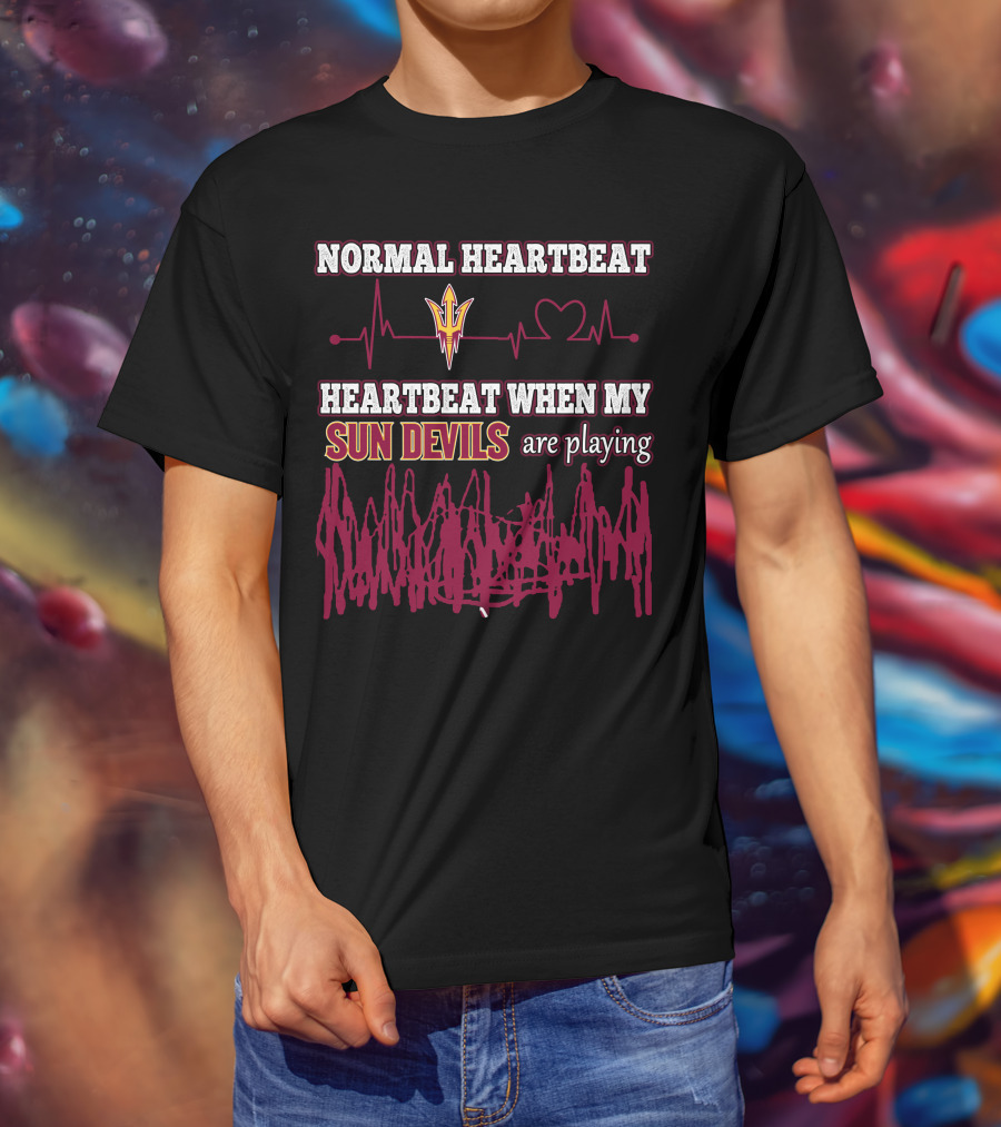 Normal Heartbeat Heartbeat When My Sun Devils Are Playing T-Shirt