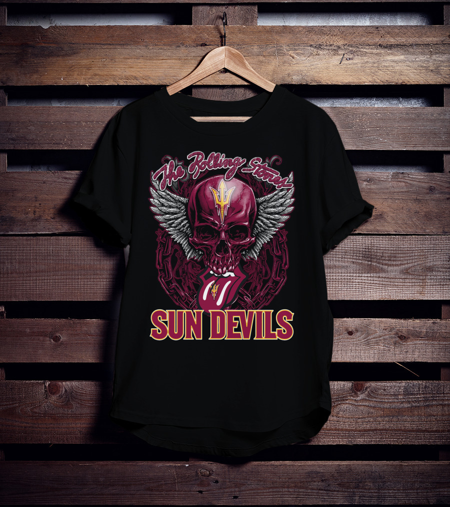 The Rolling Stones Sun Devils Skull With Wings And Tongue T-Shirt