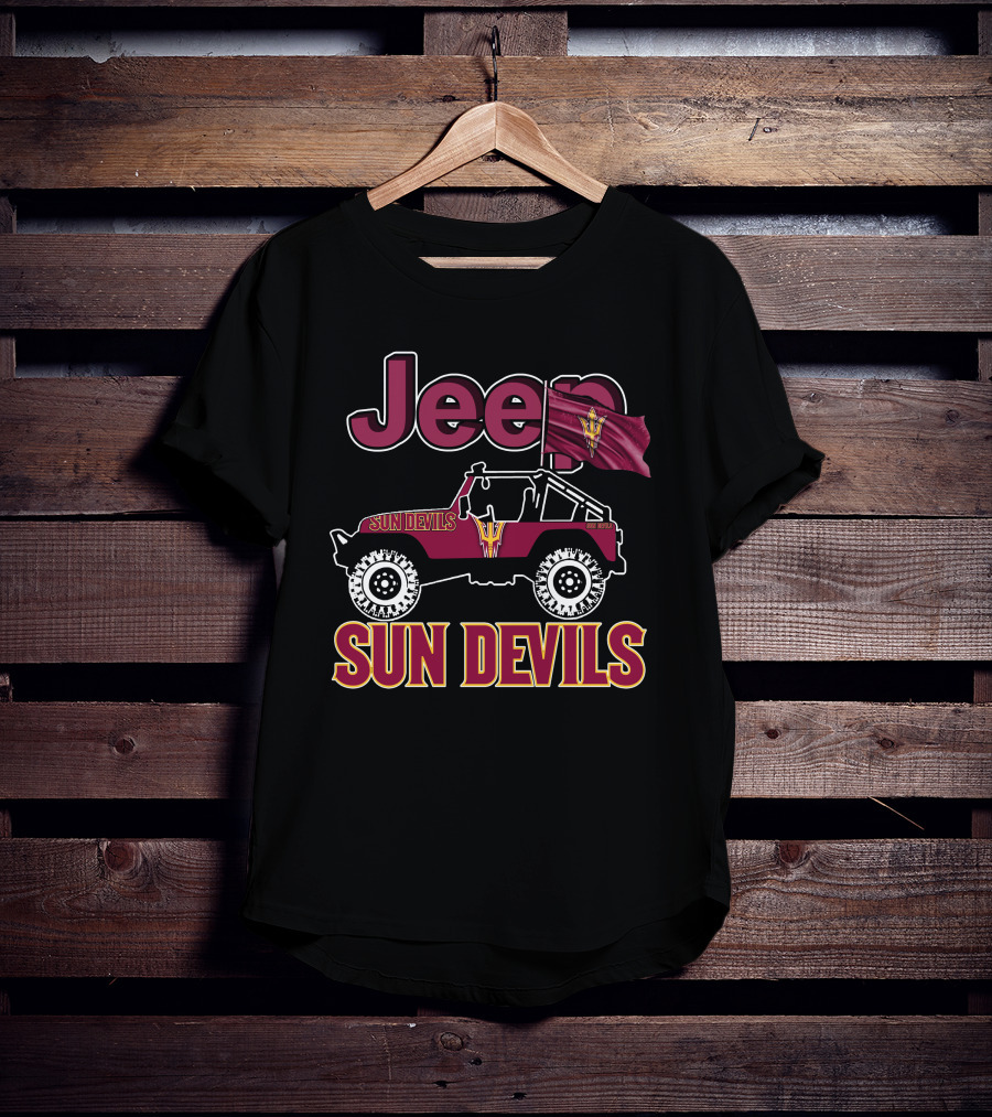 Jeep Sun Devils Arizona State University 4x4 Off-Road Vehicle T-Shirt