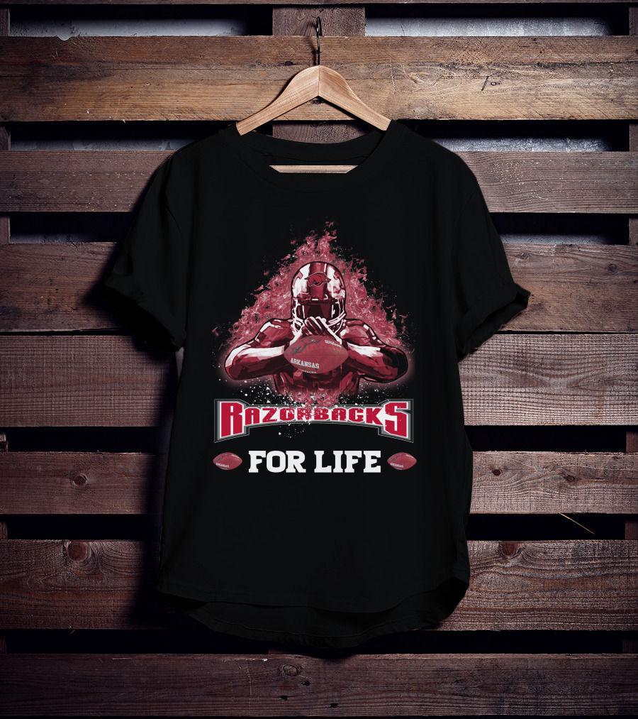 Razorbacks Arkansas Football For Life T-Shirt