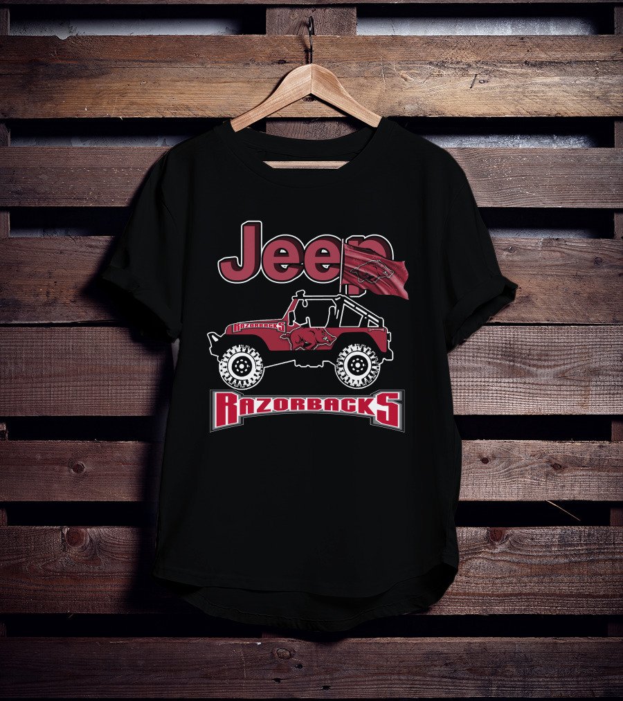 Jeep Arkansas Razorbacks Off-Road Enthusiast Spirit T-Shirt