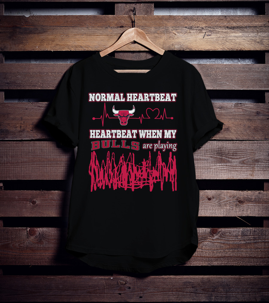 Normal Heartbeat Heartbeat When My Bulls Are Playing T-Shirt