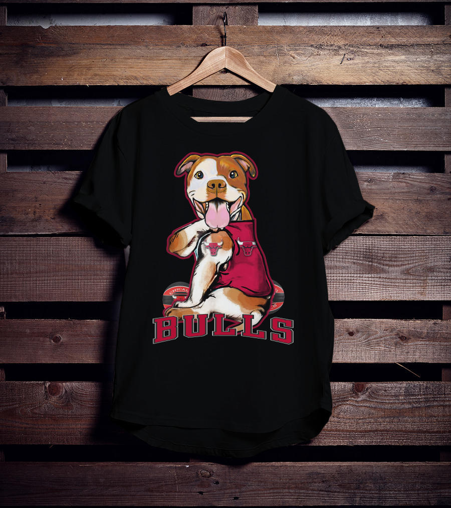 Pittbull Chicago Bulls Basketball Mascot T-Shirt
