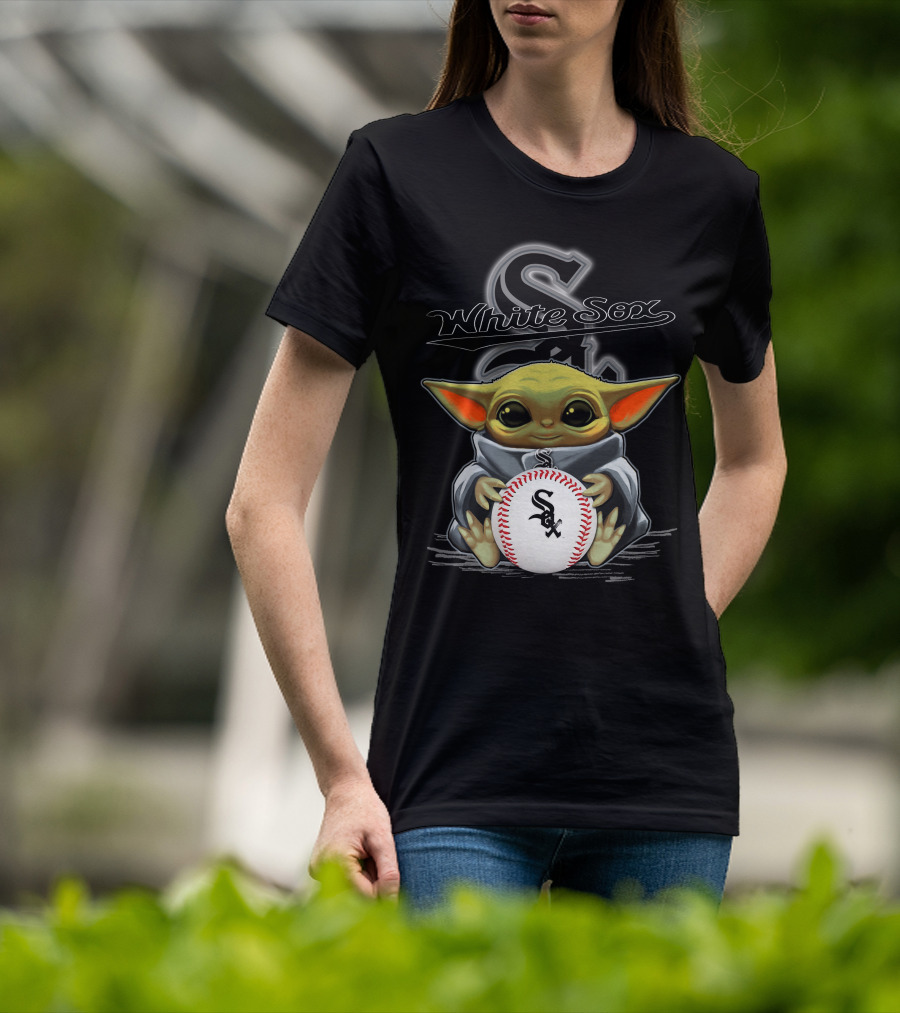 White Sox Yoda Baseball Sox Logo Star Wars Crossover T-Shirt