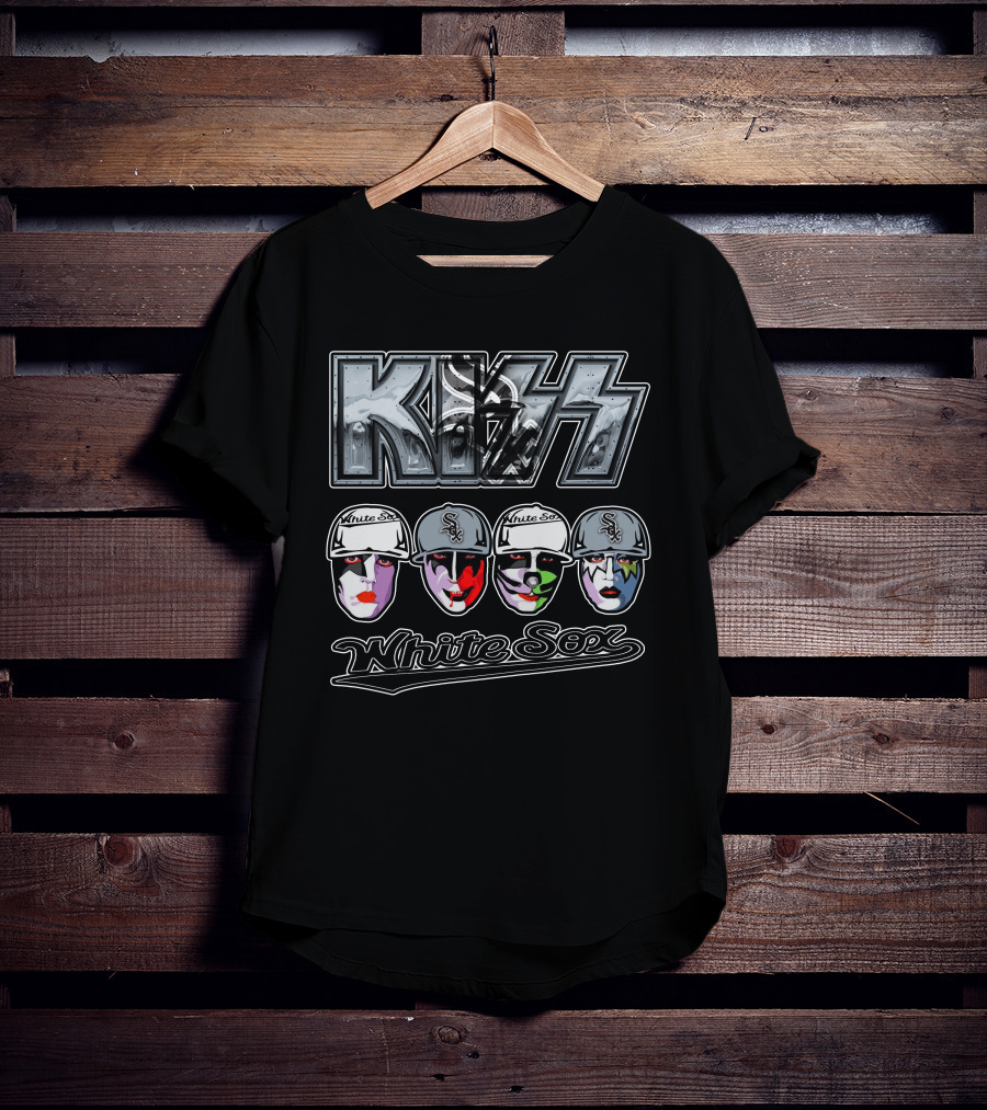 KISS Chicago White Sox Makeup Baseball Crossover T-Shirt