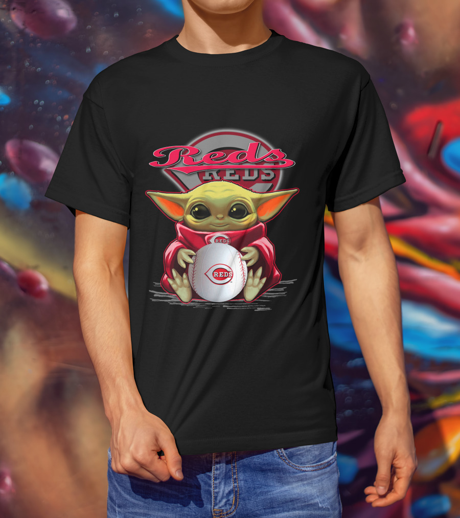 Cincinnati Reds Yoda Baseball Character T-Shirt