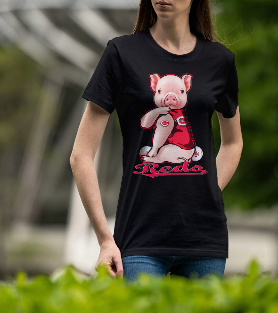 Cincinnati Reds Pig Baseball T-Shirt