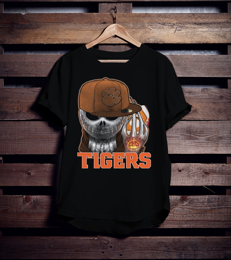 Jackskull Clemson Tigers Halloween Fan Gear T-Shirt