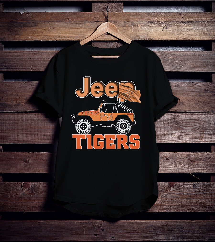 Jeep Clemson Tigers Flag Vehicle T-Shirt